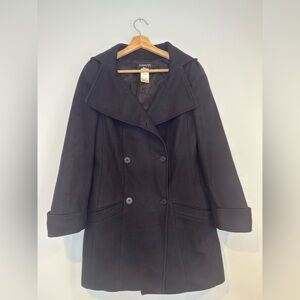 Patrizia Pepe Elegant Black Pea Coat